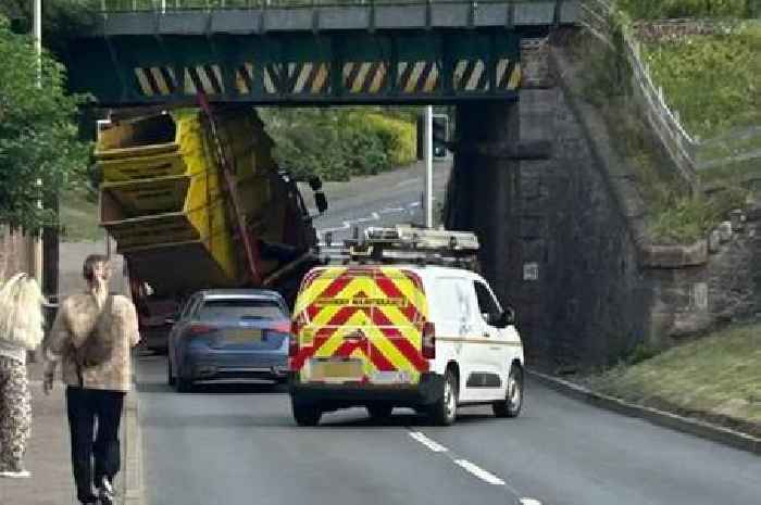 Lorry collides with Scots bridge as road closed and trains delayed