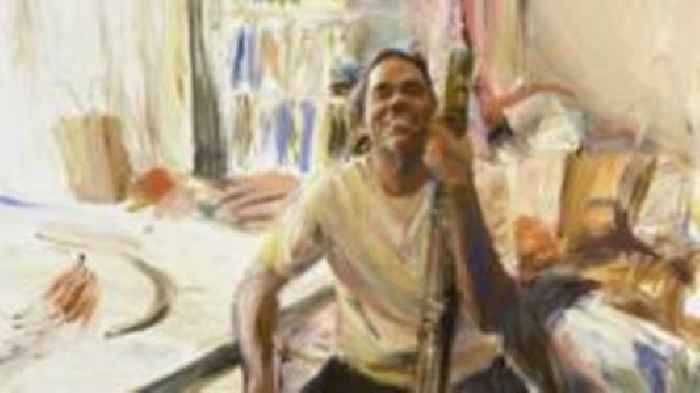 Finger painting by artist with nerve injury wins Australian art award