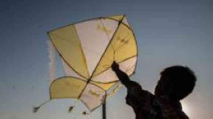 A tug of war between planes and kites in Indonesia's skies