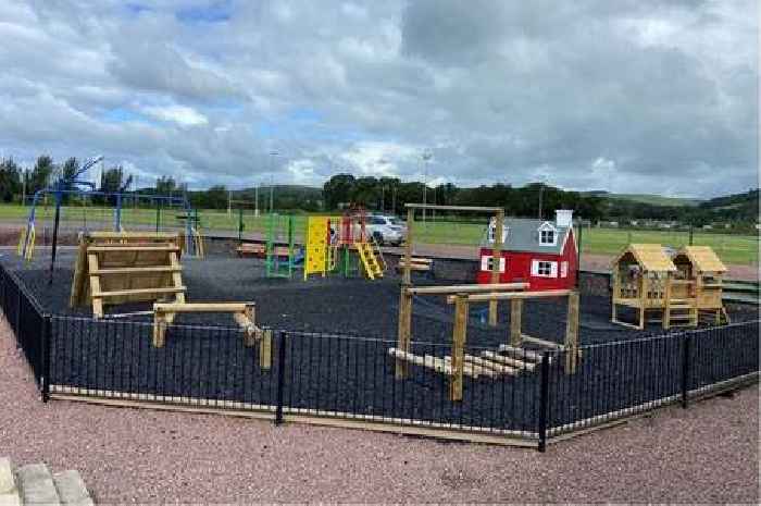 Biggar rugby club opens expanded playpark at home ground