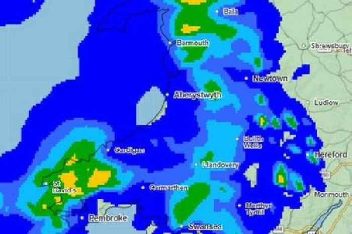 Met Office weather maps show moment Storm Floris wall of rain will cover Wales