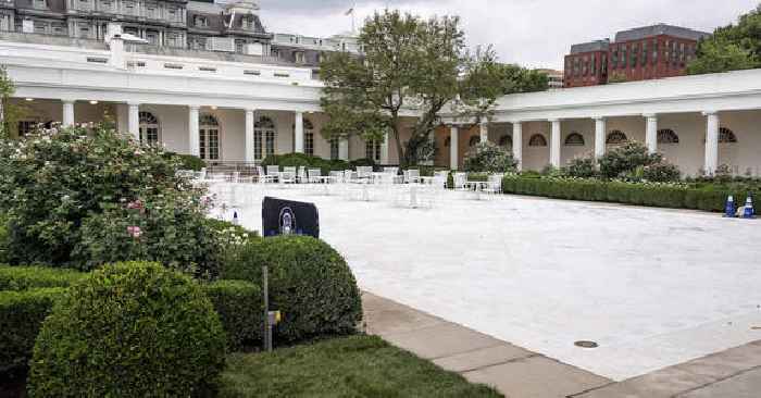 Critics React with Horror at Trump’s Patio Rose Garden Makeover: ‘Dear God’