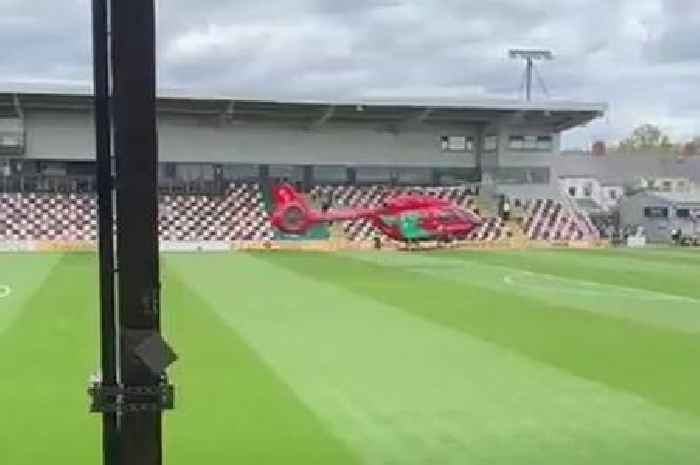 EFL clash stopped as fan falls ill and air ambulance lands on pitch