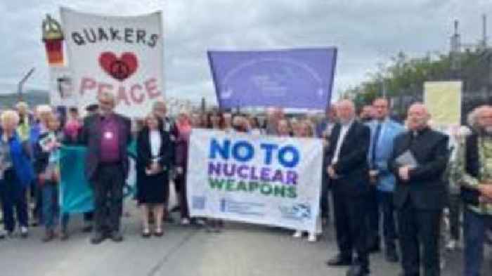 More than 100 attend demo at Faslane nuclear base