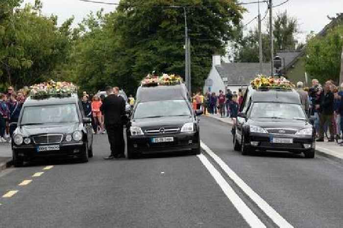Hundreds gather for funeral of murdered mother and children 'together and finally safe'