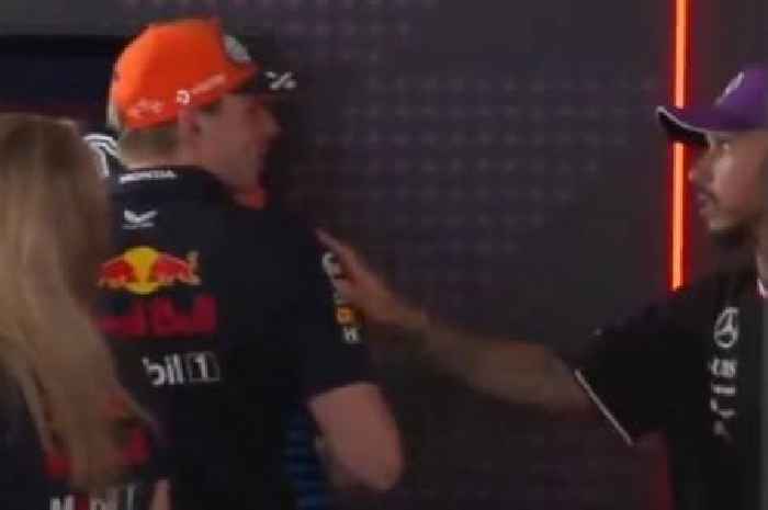 Lewis Hamilton summed up his feelings on Max Verstappen when tapping him on shoulder