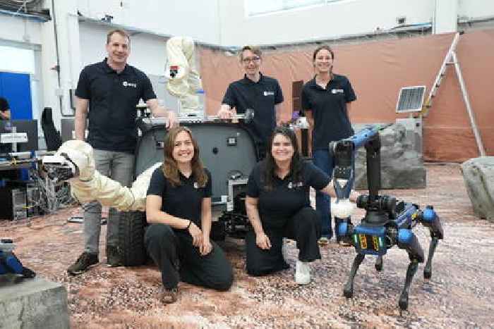 Training robots from space