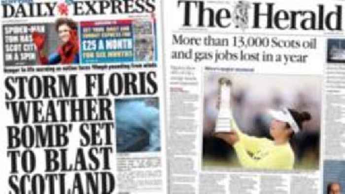Storm Floris 'weather bomb' and North Sea job losses