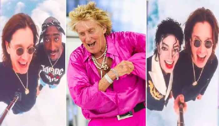Rod Stewart Unveils Bonkers AI Video of Ozzy Osbourne Posing for Selfies With Dead Musicians — and the Internet Is Losing It