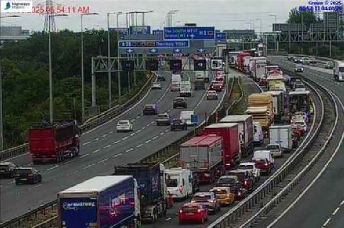 M5 traffic live: Huge delays after vehicle overturns near Cribbs Causeway