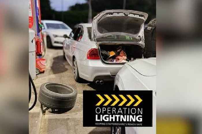 Police swoop on BMW at Stoke-on-Trent petrol station