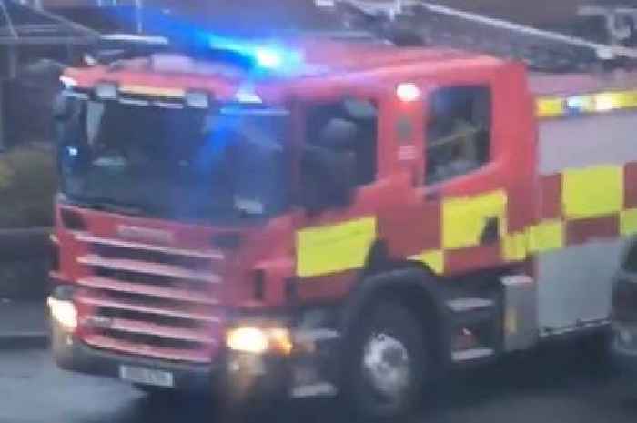 Two fire engines, police and ambulance on 'shut' Stoke-on-Trent road