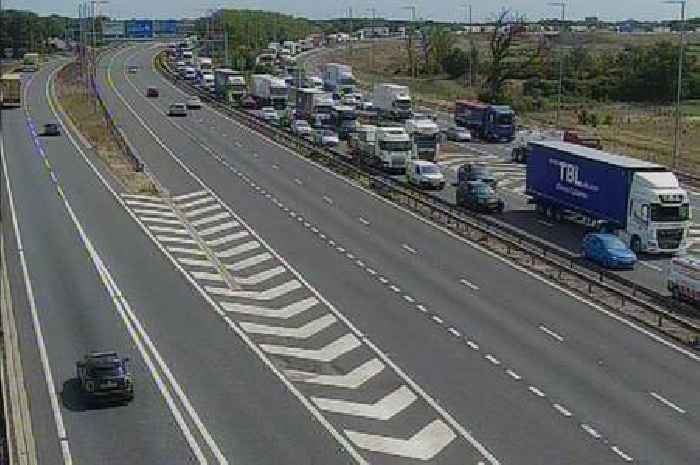 A14 live updates as crash blocks road near Cambridge with long delays