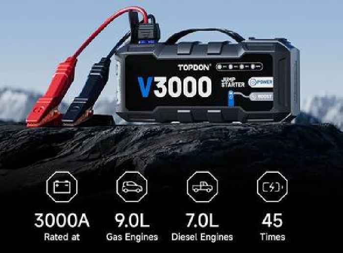 Topdon Drops Compact and Portable Jump Starter for Engines of up to 9.0 Liters for $200