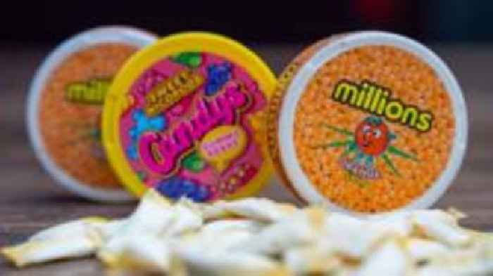 Extra-strong nicotine pouches packaged like children's sweets