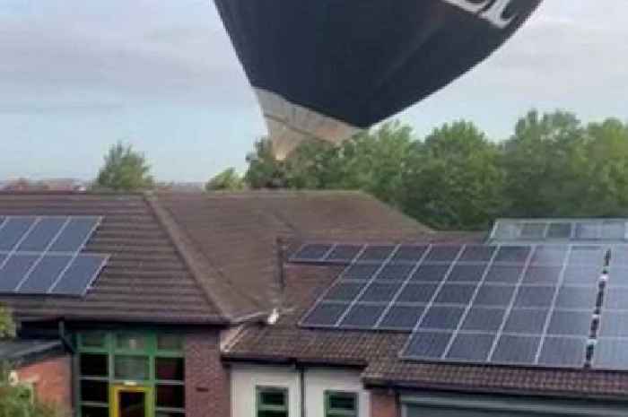 School responds after hot air balloon crashes into roof