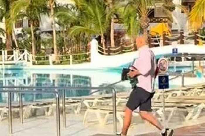 Holidaymaker's insane sprint to poolside to claim seven sunloungers with towels