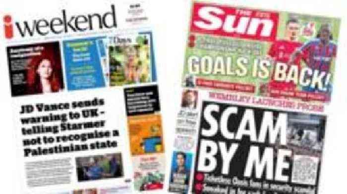 The Papers: 'JD Vance sends warning to UK' and 'Scam by me'