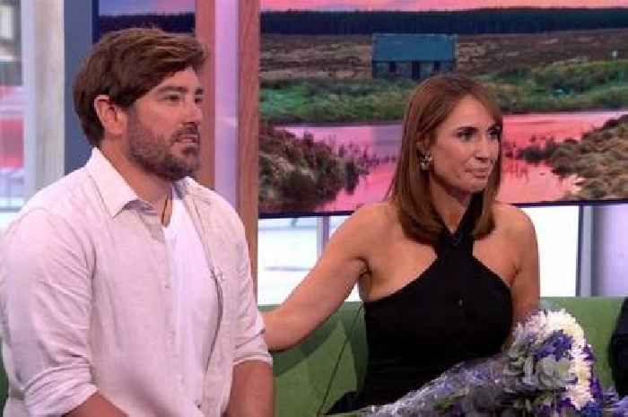 Alex Jones fights tears as husband makes rare TV appearance to celebrate special anniversary