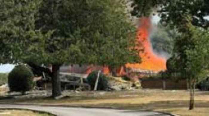 House destroyed after suspected gas explosion