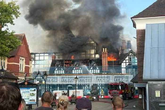 Raven Hotel in Droitwich 'totally destroyed' after suspected arson attack  - pictures