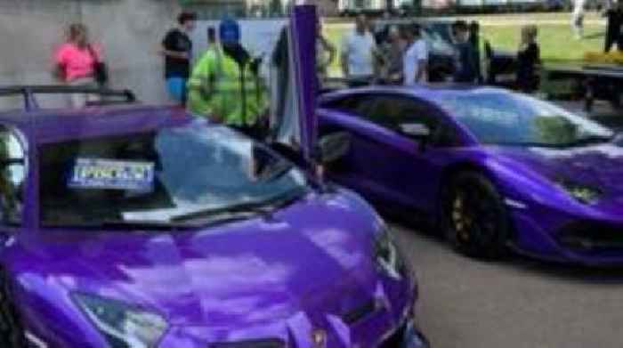 Dozens of luxury cars, including twin Lamborghinis, seized in London