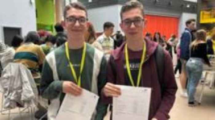 Twins among students celebrating A-level results