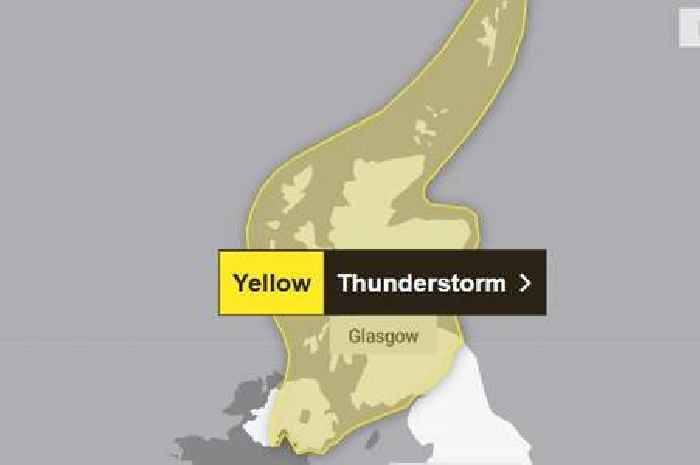 Exact time 'danger to life' thunderstorm warning will end for Scotland