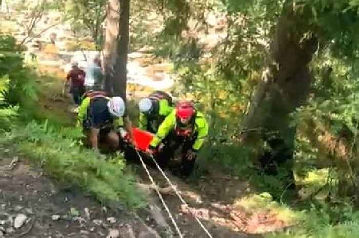 Man rushed to hospital after falling 'significant distance' at Scots beauty spot
