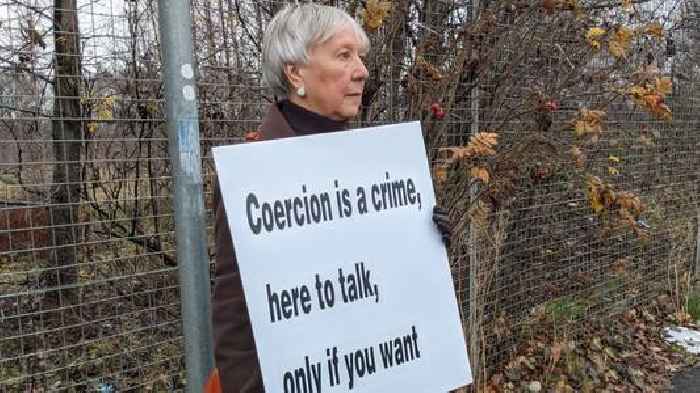 Woman arrested at anti-abortion protest faces no further action