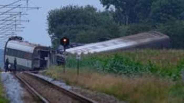 One dead and several injured as Danish train hits tanker and derails