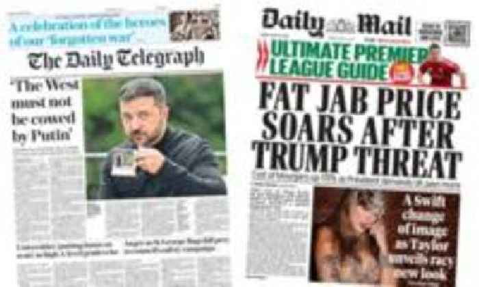 The Papers: Putin 'ready to make deal' and VJ Day 80 years on