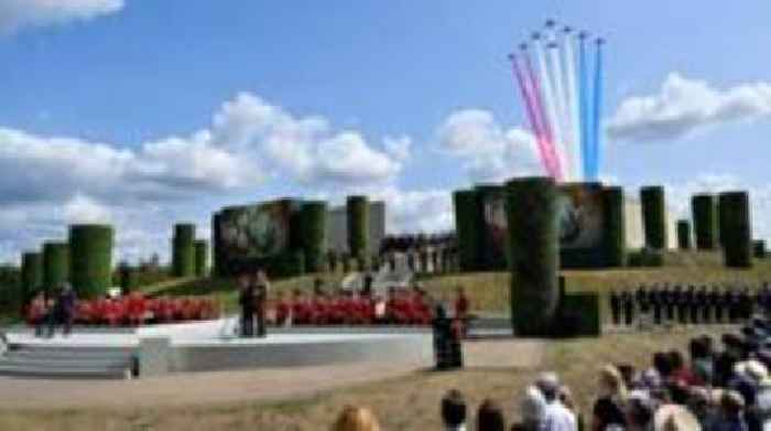 Birds strike Red Arrows jet before VJ Day flypast