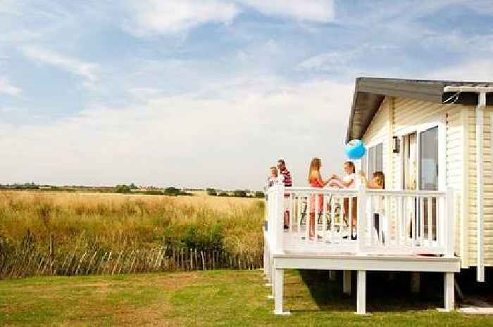 The Essex caravan park right next to a beautiful sandy beach