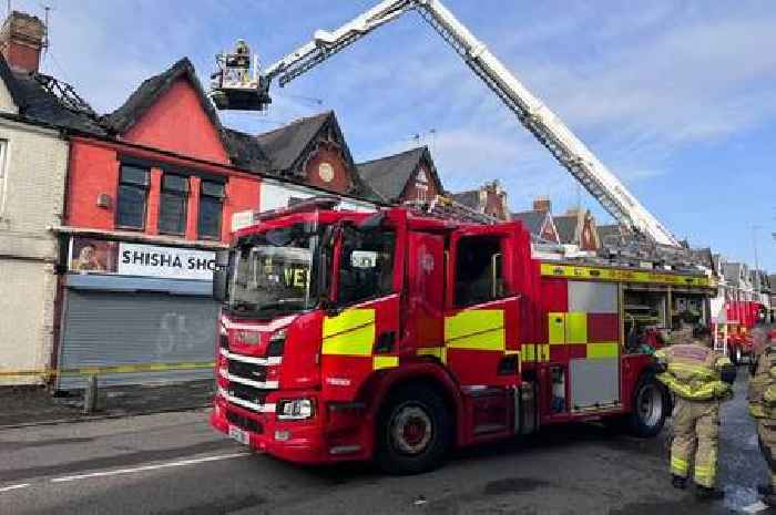 Live updates as emergency services at the scene of a fire on busy Newport road
