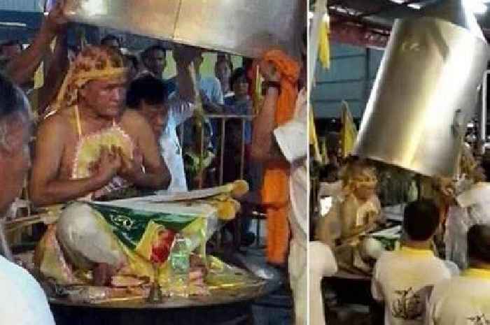 Father's sinister explanation as he boiled himself to death in huge pot