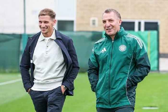 Leicester City legend spotted at Celtic as Brendan Rodgers gives VIP tour of Lennoxtown