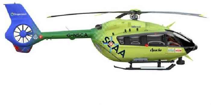 Man rushed to hospital after air ambulance lands near Scots harbour
