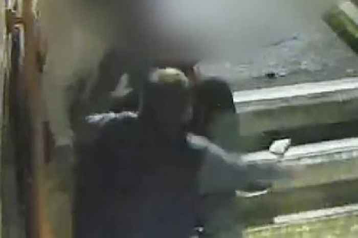 Moment ‘stupid’ thug punches man at Sutton Coldfield station caught on camera