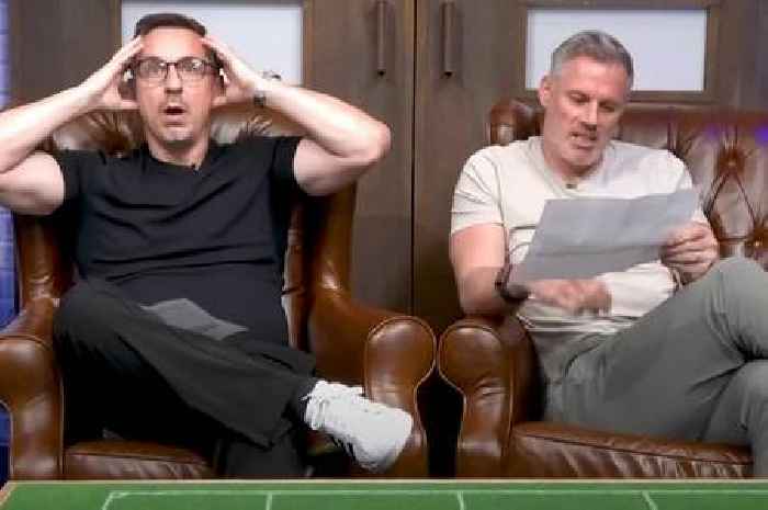 Jamie Carragher makes Mikel Arteta jibe as he argues with Gary Neville over predictions