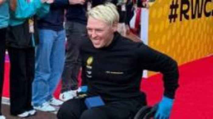 Wheelchair athlete delivers World Cup whistle