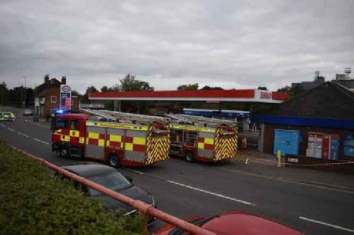 Cordon at Lincolnshire petrol station after Jeep leaked flammable gas