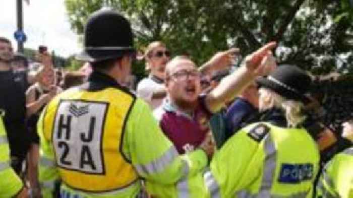 Arrests at anti-immigration protests outside hotel