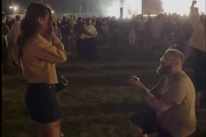 Heartwarming moment couple get engaged at Edinburgh Sam Fender gig during 'favourite song'