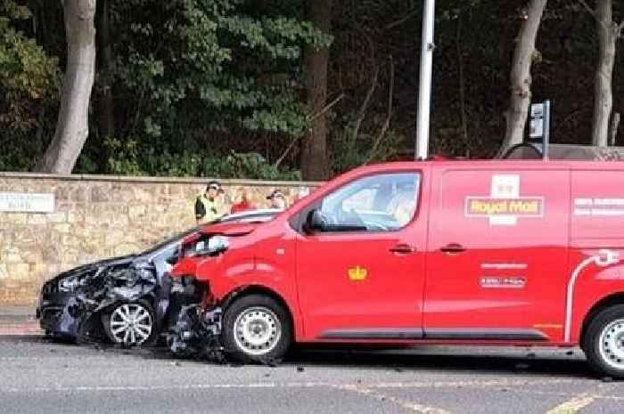 Royal Mail van collides with private hire taxi in Edinburgh