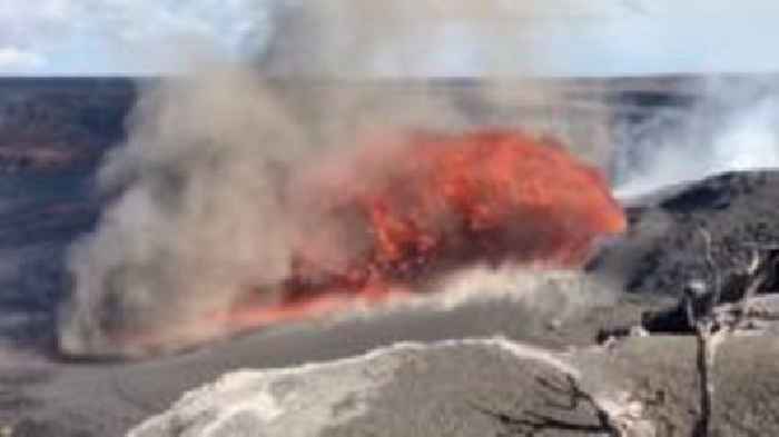 Watch: Hawaii's Kilauea volcano erupts with lava fountain