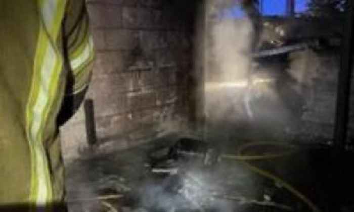 BBQ warning after fire engulfs decking and aviary