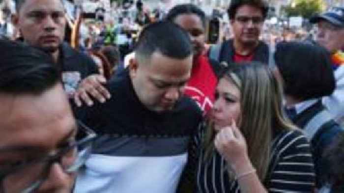 Watch: Supporters rally as Abrego Garcia is detained