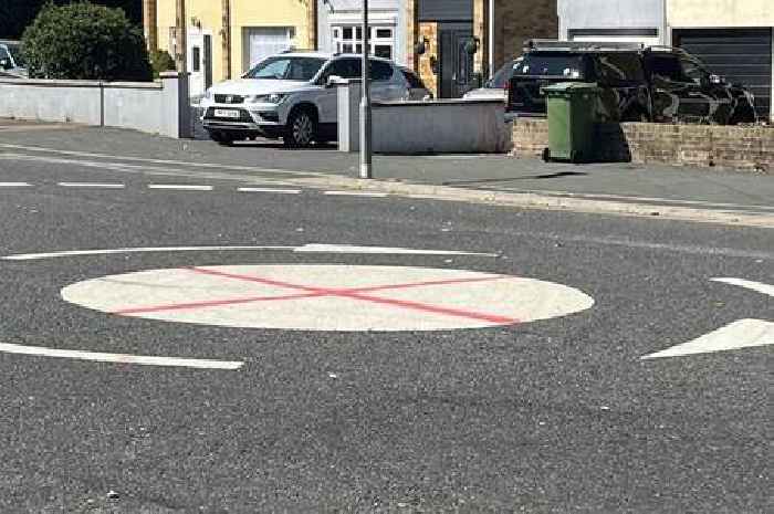England flags painted on roads across Bristol