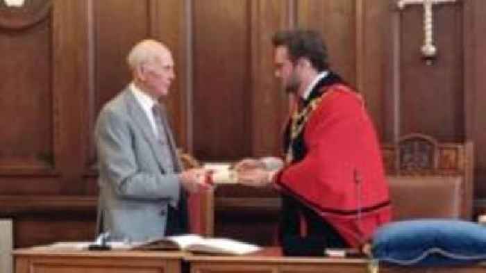Former footballer awarded freedom of the city